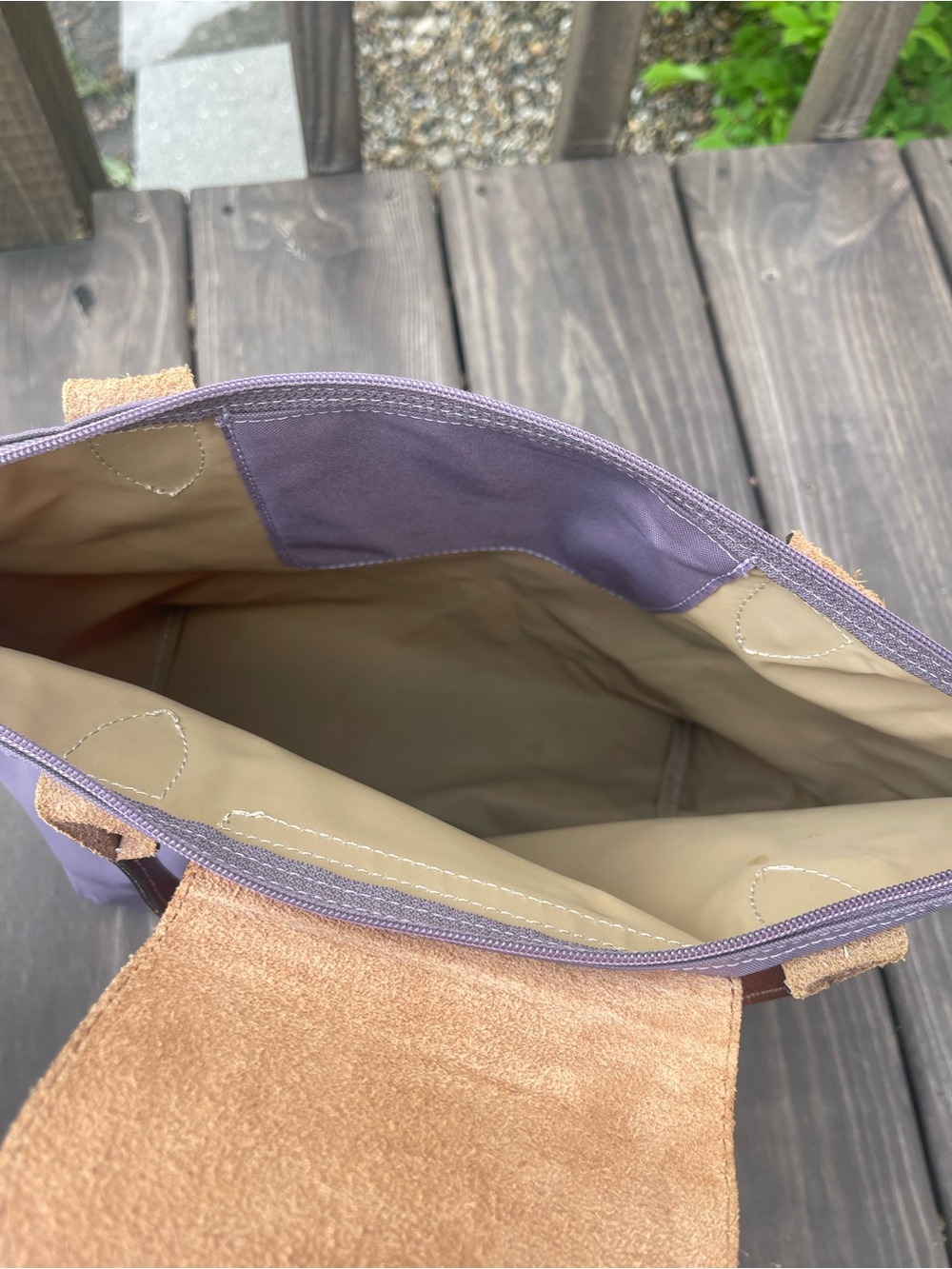Longchamp Le Pliage Medium Tote Bag Purple - Picture 8 of 8